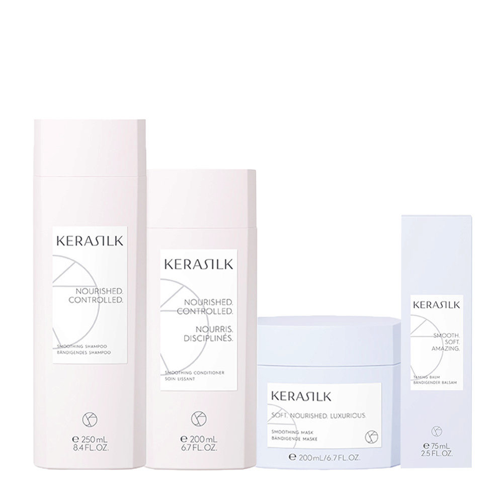 Kerasilk Essentials Smoothing Shampoo 250ml Conditioner 200ml Specialists Smoothing Mask 200ml Taming Balm 75ml