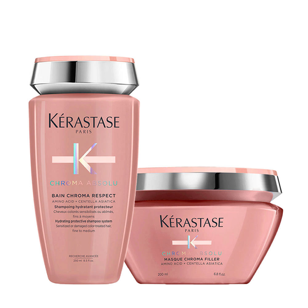 Kerastase Chroma Absolu Bain Chroma Respect 250ml Masque Chroma Filler 200ml