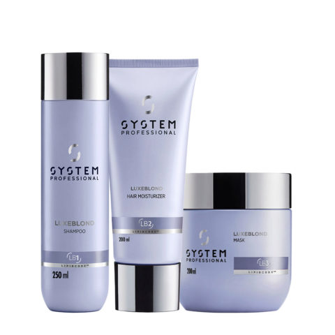 System Professional LuxeBlond Shampoo 250ml Conditioner 200ml Mask 200ml