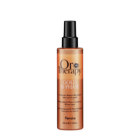 Fanola Oro Therapy Oro Puro Gold Bi-Phase Conditioner 200ml - illuminating biphasic conditioner