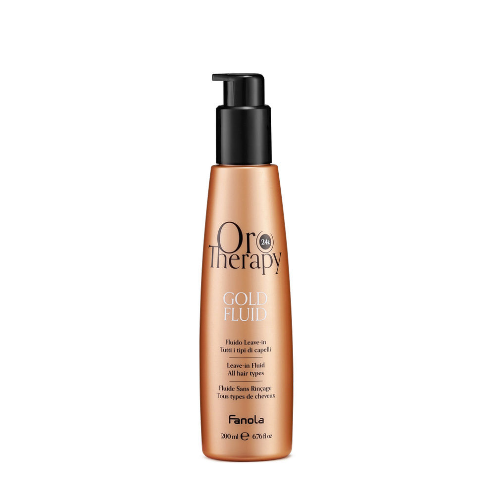 Fanola Oro Therapy Oro Puro Gold Leave-In Fluid 100ml - illuminating leave-in fluid