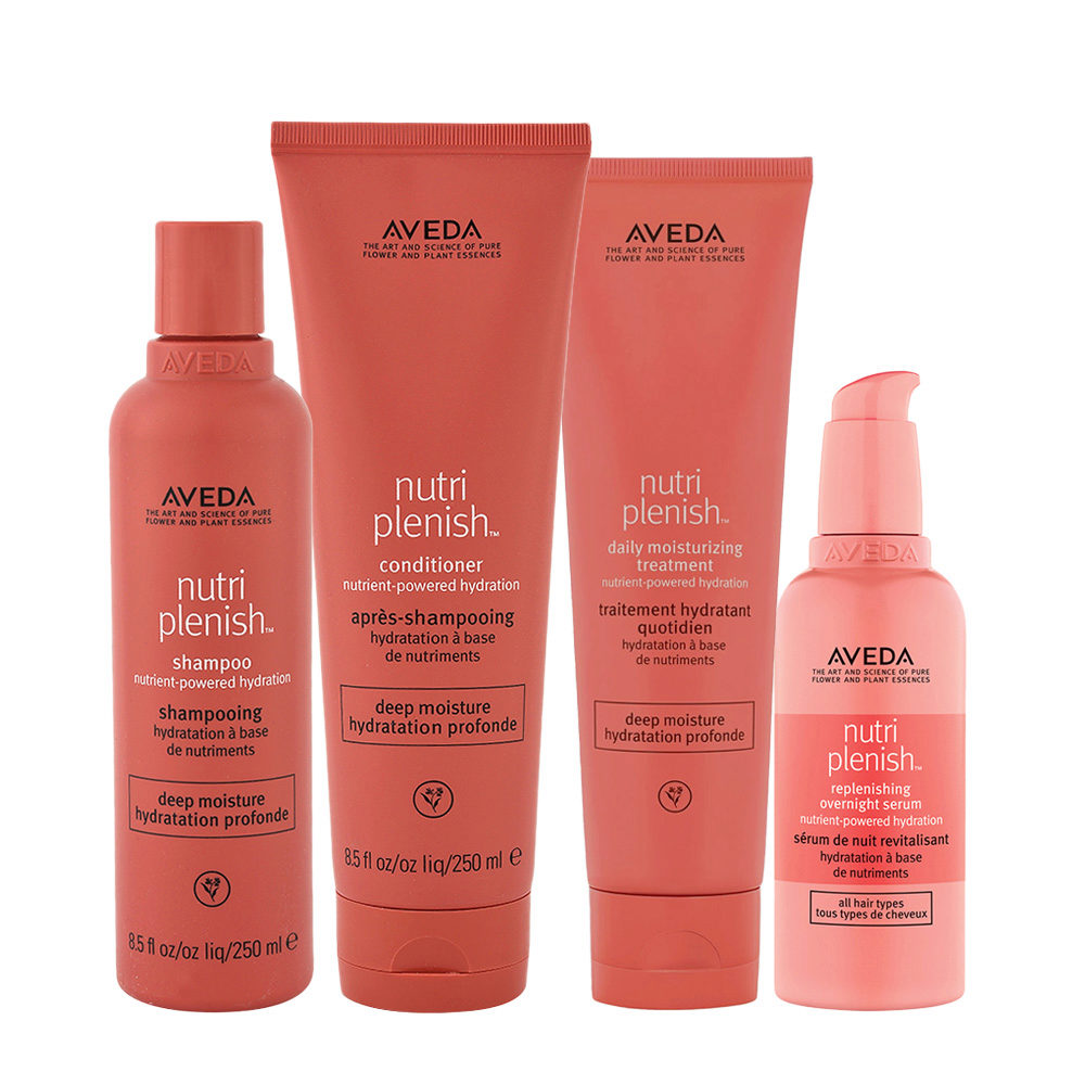 Aveda Nutri Plenish Deep Moisture Shampoo 250ml Conditioner 250ml Treatment 150ml Serum 100ml