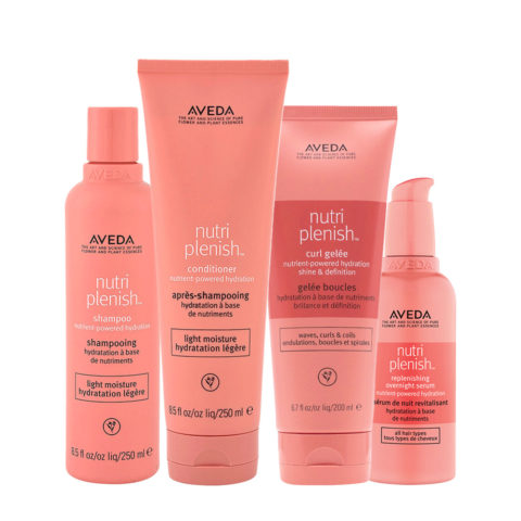 Aveda Nutri Plenish Light Moisture Shampoo 250ml Conditioner 250ml Masque 150ml Serum 100ml