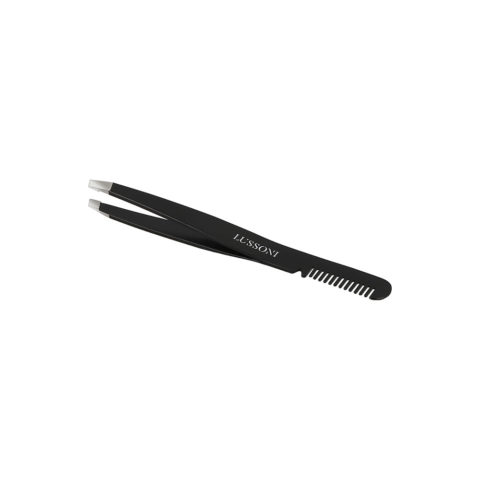 Lussoni Make Up Slant Tweezers With Comb 9.9cm
