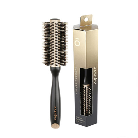 Kashōki Hair Brush Natural Beauty 22mm - wood brush