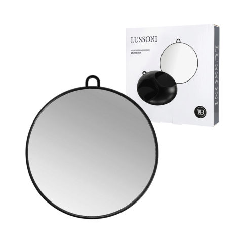 Lussoni Black Round Mirror Ø29 cm