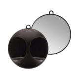 Lussoni Black Round Mirror Ø29 cm