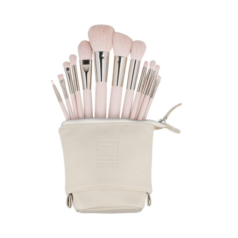 ilū Makeup Brushes 12pz + Case Set Pink