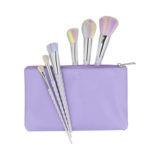 ilū 6 Makeup Brushes + Case Set Unicorn Light