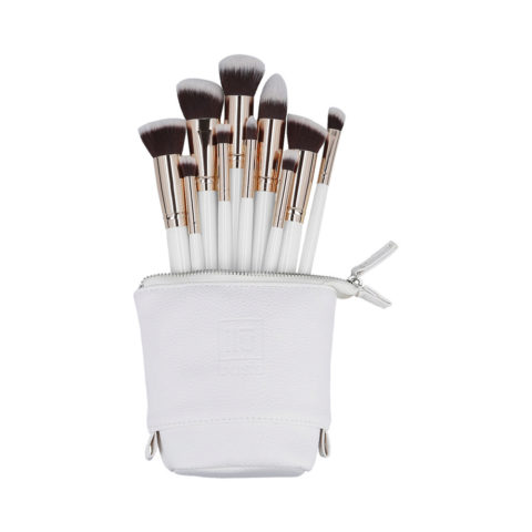 ilū Makeup Basic Brushes 10pz + Case Set White