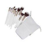 ilū Makeup Basic Brushes 12pz + Case Set White - set of brushes