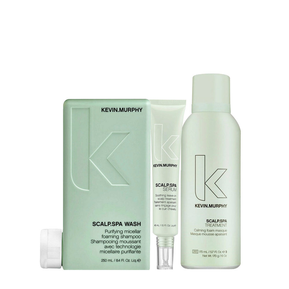 Kevin Murphy Scalp Spa Wash Purifyng Micellar Foaming Shampoo 250ml Serum 45ml Tratment 170ml