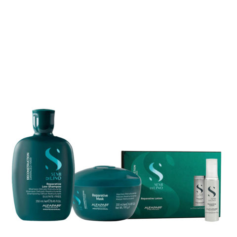 Alfaparf Milano Reconstruction Reparative Low Shampoo 250ml Mask 200ml Lotion 6x13ml