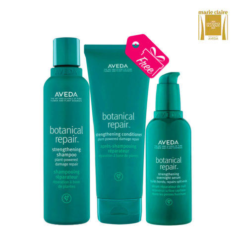Aveda Botanical Repair Shampoo 200ml Overnight Serum 100ml + Free Conditioner 200ml
