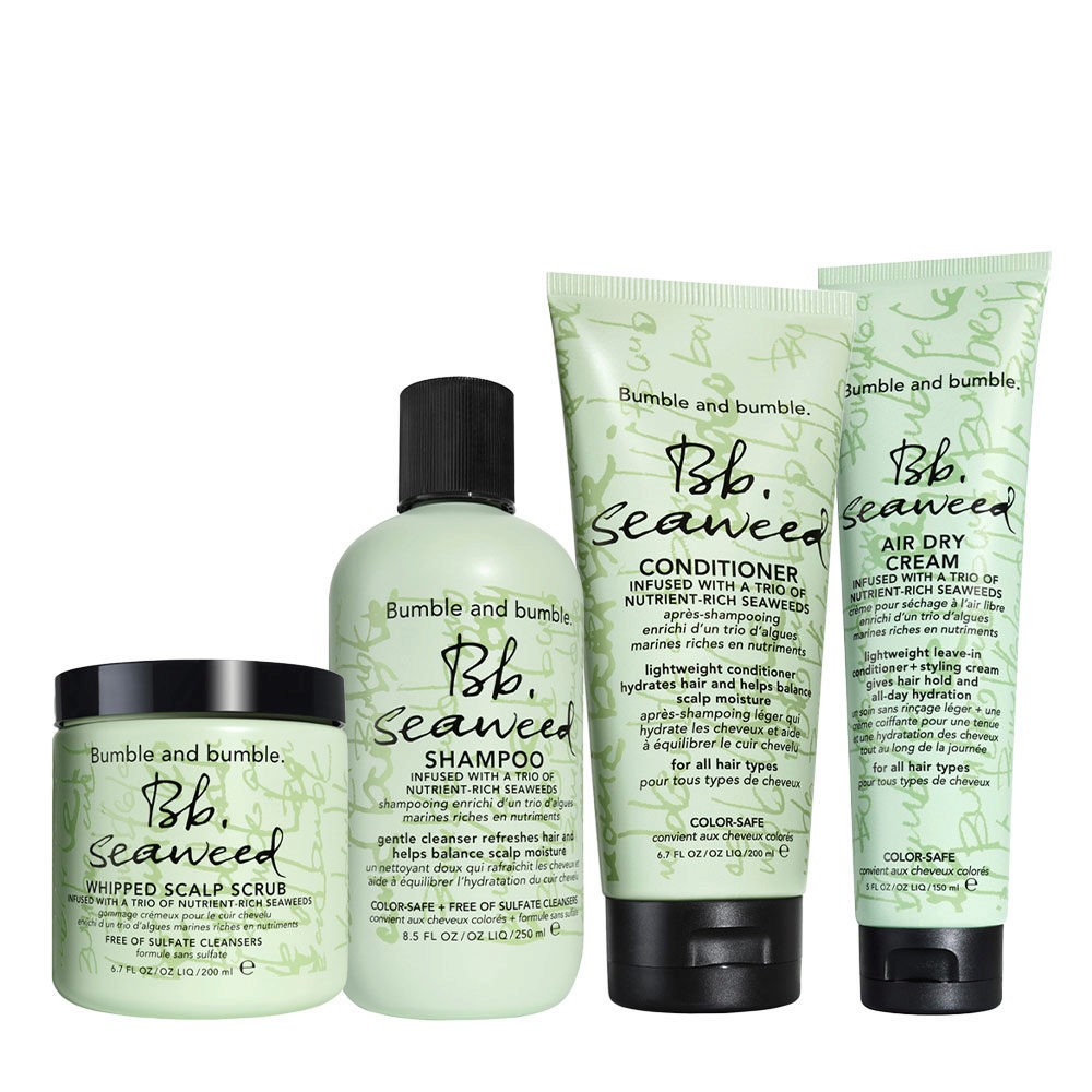 Bumble and bumble. Bb. Seaweed Whipped Scrub 200ml Shampoo 200ml Conditioner 200ml Air Dry Cream 150ml