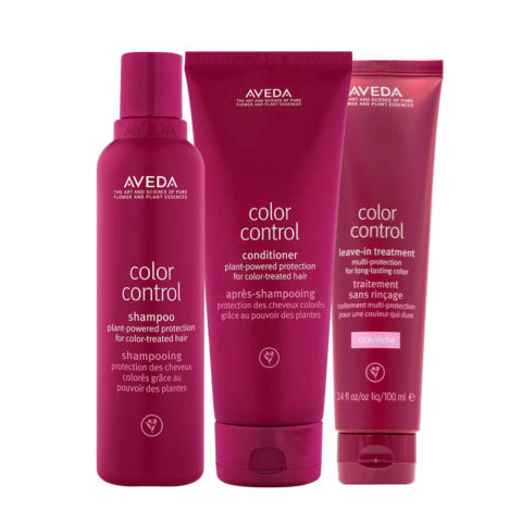 Aveda Color Control Shampoo 200ml Conditioner 200ml Leave-in Treatment Rich 100ml