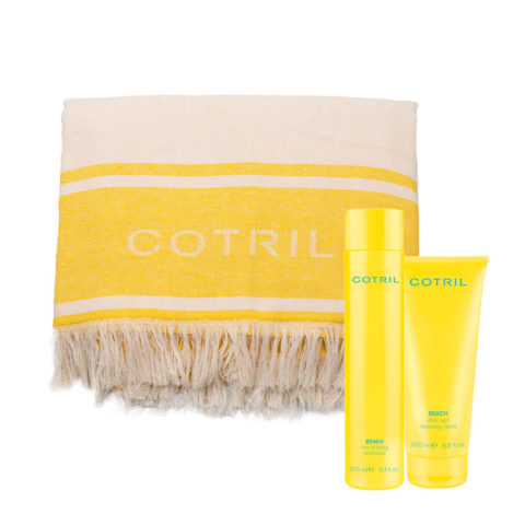 Cotril Beach Hair & Body Shampoo 300ml After Sun Recovery Mask 200ml + Complimentary Beach Towel