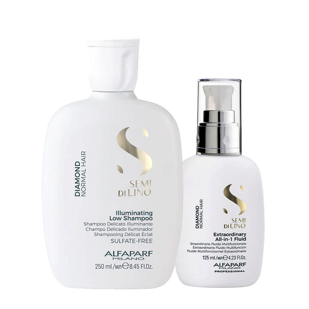 Alfaparf Milano Semi Di Lino Diamond Illuminating Shampoo 250ml All-In-1 Fluid 125ml