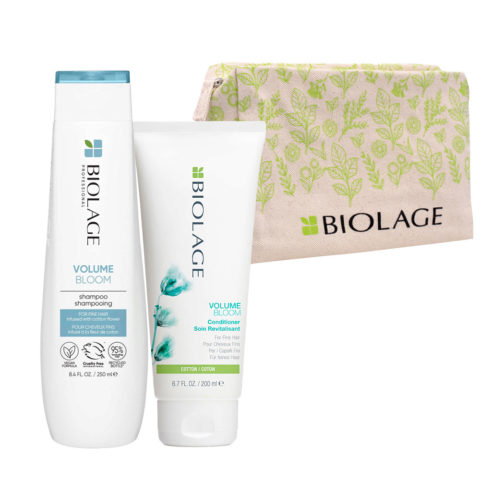 Biolage Volumebloom Shampoo 250ml Conditioner 200ml + Pochette Summer FREE