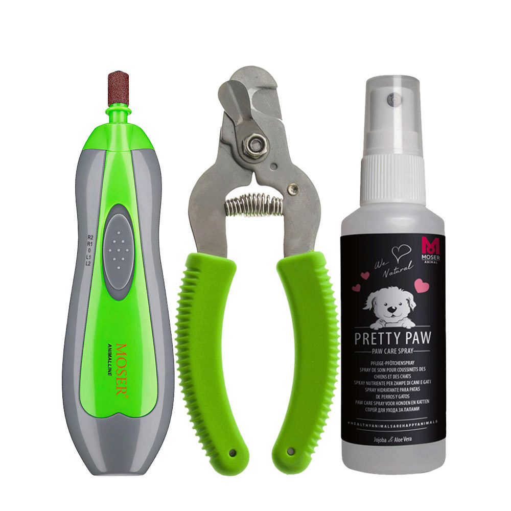 Moser Animal Cordless Nail Grinder Nail Clipper Pawspray Pretty Paw 75ml