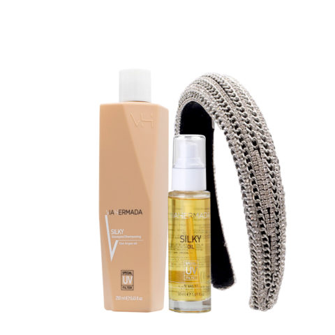 VIAHERMADA Silky Shampoo 250ml Silky Oil 50ml - Free Domed Headband