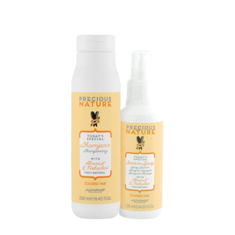 Alfaparf Milano Precious Nature Shampoo With Almond & Pistachio 250ml Leave-In 125ml
