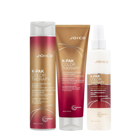 Joico K-Pak Color Therapy Color-Protecting Shampoo 300ml Conditioner 250ml Luster Lock Multi-Perfector Spray 200ml