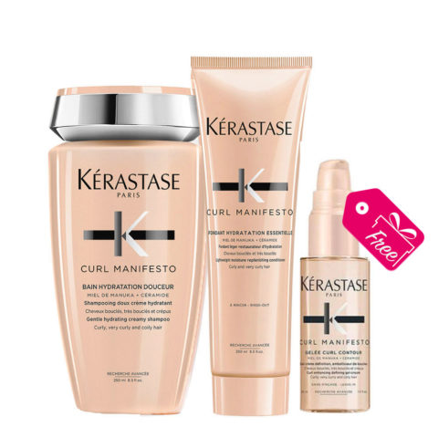 Kerastase Curl Manifesto Bain Hydratation 250ml Fondant Hydratation 250ml Free Gelée Curl Revelation 45ml