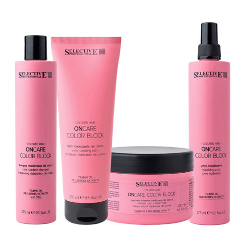 Selective Professional On Care Color Block Shampoo 275ml Balm 250ml Mask 200ml Spray 275ml