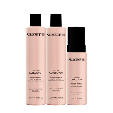 Selective Professional Curllover Shampoo 275ml  Conditioner 275ml Mousse 150ml