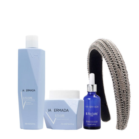 VIAHERMADA B.to.cure Shampoo 250ml Mask 250ml Lotion 50ml + Free Domed Headband