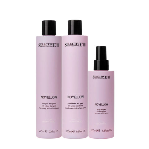 Selective Professional On Care No Yellow Shampoo 275ml Conditioner 275ml Spray 150ml