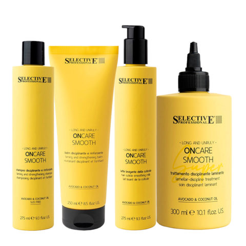 Selective Professional OnCare Smooth Shampoo 275ml Balm 250ml Milk 275ml Super 300ml