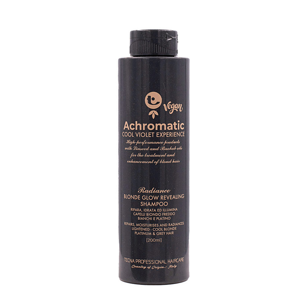 Tecna Achromatic Blonde Glow Revealing Shampoo 200ml - anti-yellow shampoo