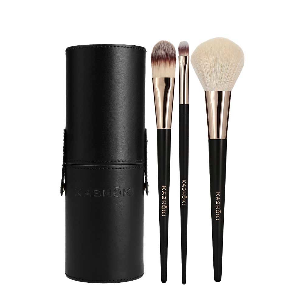 Kashōki Makeup Brush Tube Holder Foundation Brush 104 Concealer 108 Powder Brush 204