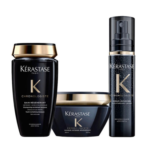 Kerastase Chronologiste Bain Regenerant 250ml Masque Intense Regenerant 200ml Sérum Universel 40ml