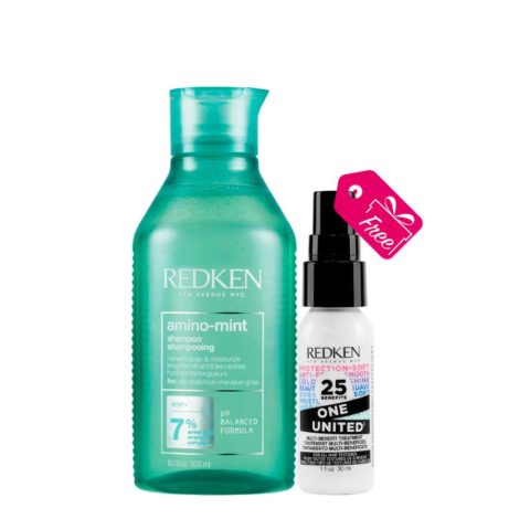 Redken Amino Mint Shampoo 300ml + FREE One United All In One Spray 30ml