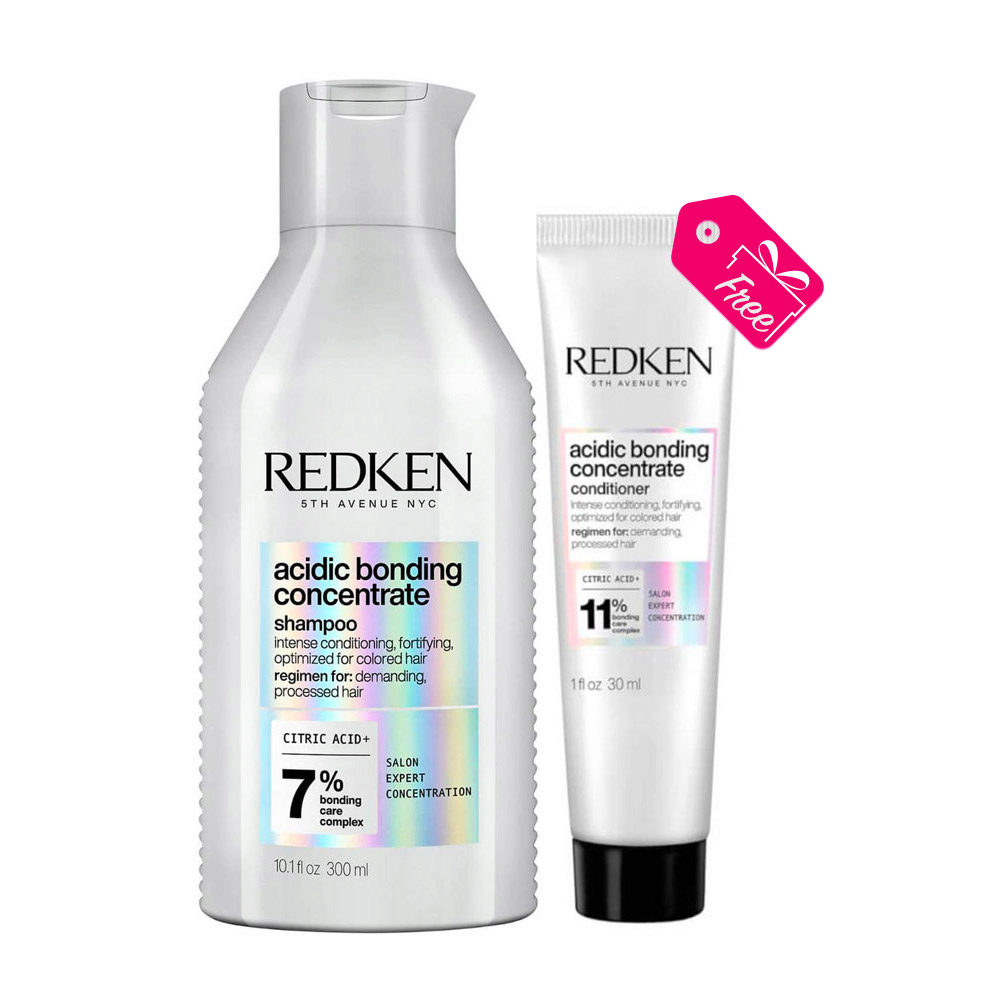 Redken Acidic Bonding Concentrate Shampoo 300ml + FREE Conditioner 30ml