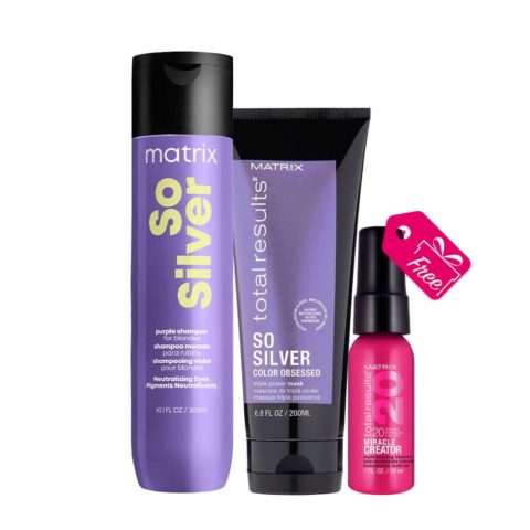 Matrix Total Results So Silver Shampoo 300ml Mask 200ml + FREE Leave-In 30ml