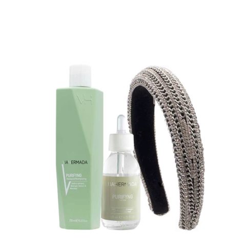 VIAHERMADA Purifyng Shampoo 250ml Lotion 125ml + Free Domed Headband
