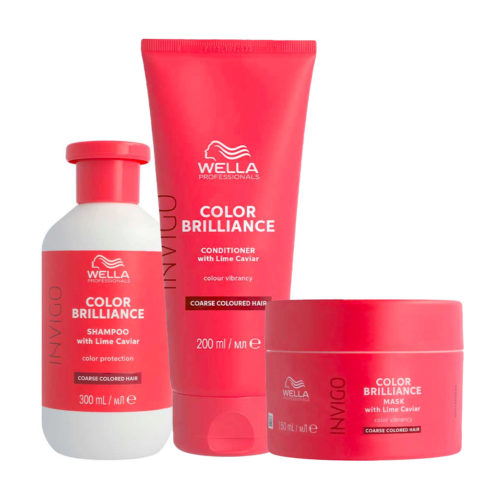 Wella Invigo Color Brilliance Coarse Shampoo 300ml Conditioner 200ml Mask 150ml