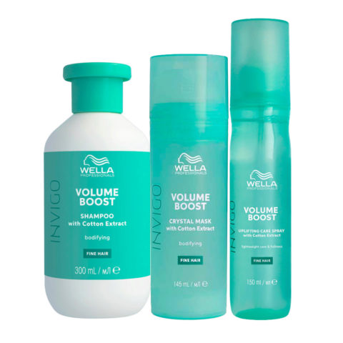 Wella Invigo Volume Boost Shampoo 300ml Crystal Mask 150ml Spray 150ml