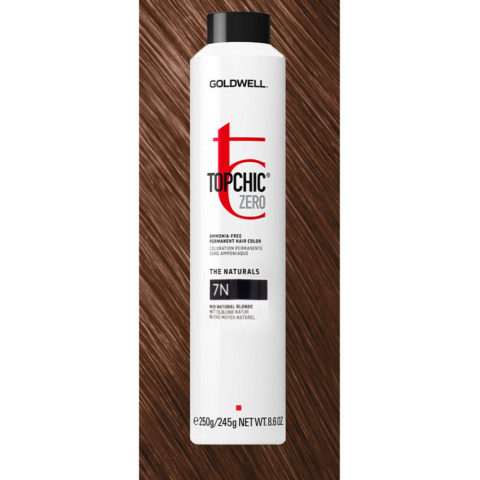 7N Topchic Zero The Naturals Mid Natural Blonde Can 250ml - permanent colouring without ammonia