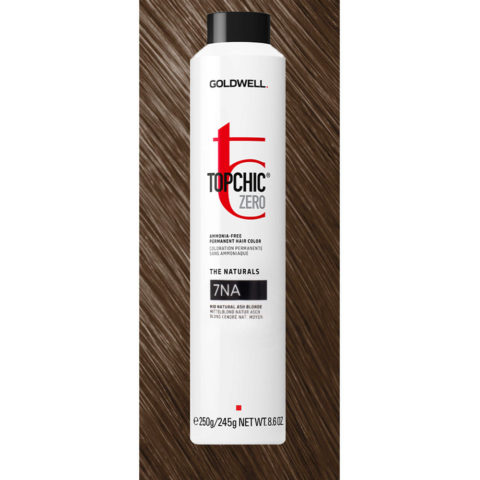 7NA Topchic Zero The Naturals Mid Natural Ash Blonde Can 250ml - permanent colouring without ammonia