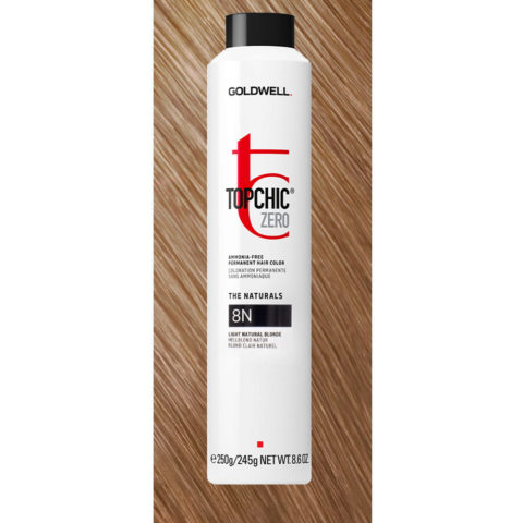 8N Topchic Zero Light Natural Blonde Can 250ml  - permanent colouring without ammonia