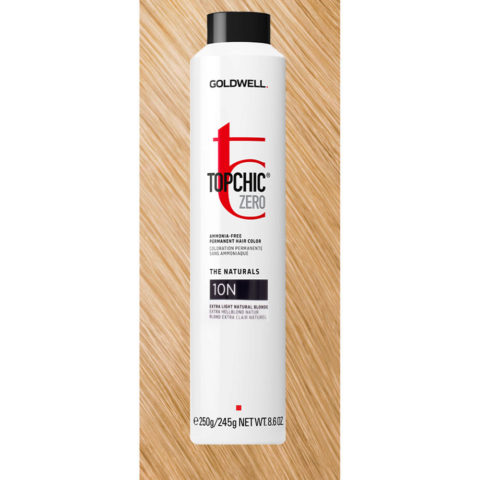 10N Topchic Zero Extra Light Natural Blonde Can 250ml - permanent colouring without ammonia