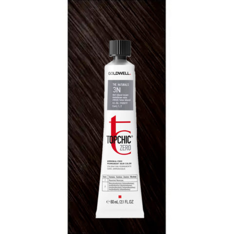 3N Topchic Zero The Naturals Dark Natural Brown tb 60ml - permanent colouring without ammonia