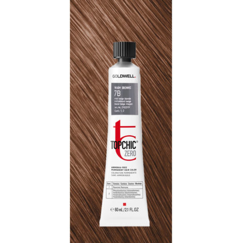 7B Topchic Zero Warm Browns Mid Beige Blonde tb 60ml - permanent colouring without ammonia