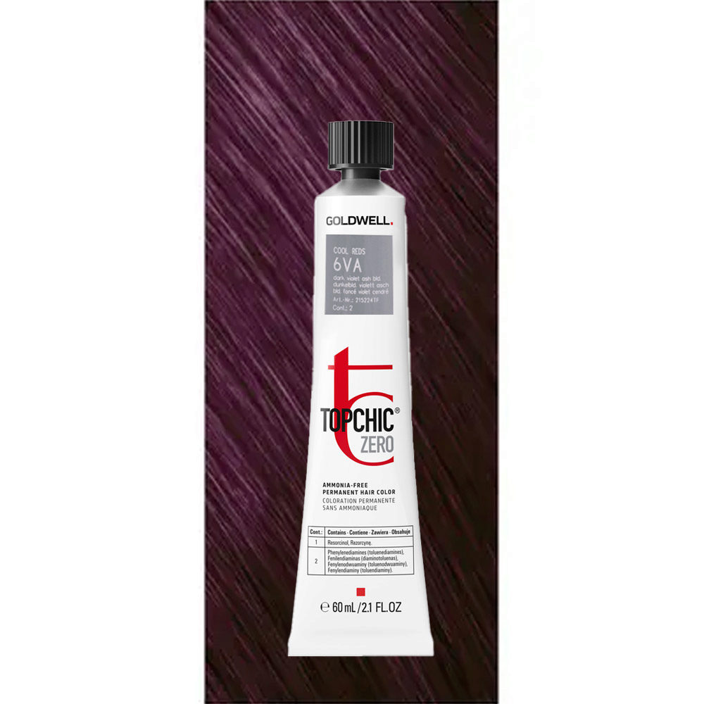 6VA Topchic Zero Cool Reds Dark Violet Ash Blonde tb 60ml - permanent colouring without ammonia