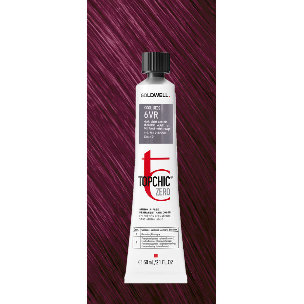 6VR Topchic Zero Cool Reds Dark Violet Red Blonde tb 60ml - permanent colouring without ammonia